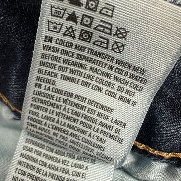 American Eagle Outfitters Super Stretch Midi Denim Shorts Size 2 Dark Wash - Picture 5 of 7